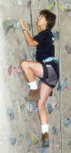 Elaine at Solid Rock Climbing gym